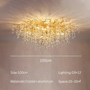 GobekUsa Gloss Light Luxury Crystal Ceiling Chandelier for Living Room & Dining Room