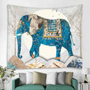 GobekUsa Elephant Tarot Psychedelic Tapestry for Home Decor and Yoga Room Zen Vibes