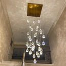 GobekUsa Diamond Crystal Ball Chandelier LED Hanging Lamp Gold Fixture