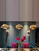 GobekUsa Glass Gold Ceiling Pendant Lamps LED Dining Bar Kitchen Lighting Fashion Lustres