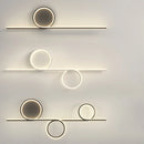 GobekUsa Circle Straight Bar Wall Lamp | Modern Nordic LED Bedroom Living Room Decor