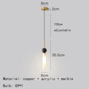 GobekUsa Copper Wall Lamp: Modern Nordic Marble Pendant Light for Living Room & Bedroom