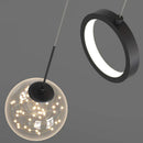 GobekUsa Glass Starry LED Pendant Lights for Nordic Bedroom Chandelier