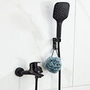 GobekUsa Black Brass Single Handle Shower Faucet Set with Hand Shower Head