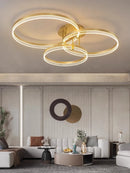 GobekUsa Acrylic Round Ring Ceiling Light LED Chandelier Modern Minimalism for Living Room and Kitchen