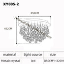 GobekUsa Crystal Chandelier: Modern Luxury LED Ceiling Lamp for Living Room and Bedroom