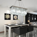 Modern Silver Crystal Chain Pendant Chandelier