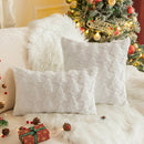 GobekUsa Christmas Plush Pillowcase for Living Room Sofa Party Cushion Covers