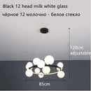 GobekUsa Glass Ball LED Chandelier: Modern Nordic Style for Living, Dining, Kitchen, Study