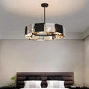 GobekUsa Black Metal Loft LED Chandelier: Modern Indoor Pendant Lamp Fixture Home Lighting