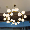 GobekUsa Glass Ball LED Chandelier Pendant for Living Dining Room