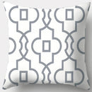 GobekUsa Grey Geometry Leaves Floral Stripes Plaids Print Lumbar Pillow Case
