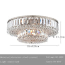 GobekUsa Large Crystal Chandelier Chrome Hanging Lamp for Dining Room Decor