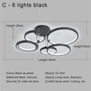 GobekUsa LED Ceiling Chandelier Remote Control Living Room Bedroom Kitchen Lamp White