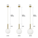 Modern White Frosted Glass Globe Pendant Light
