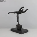 GobekUsa Abstract Cast Iron Figure Sculpture Modern Home Decor Statue Craft
