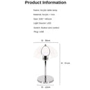 GobekUsa Bauhaus Mushroom Table Lamp, Modern Acrylic LED Night Light