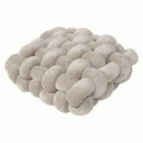 GobekUsa Knot Square Pillows: Handmade Decor for Living Room, Bedroom, Office in Grey