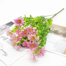 GobekUsa Daisy Bouquet Green Plant Synthetic Flowers Set for Home Decor & Weddings