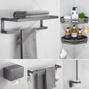 GobekUsa Bathroom Hardware Set: Towel Rack, Shelf, Paper Holder, Towel Holder, Toilet Brush Holder
