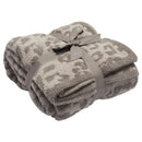 GobekUsa Leopard Print Knitted Fleece Blanket: Super Soft & Lightweight for Sofa Nap