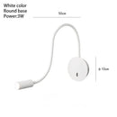 GobekUsa 3W LED Wall Spot Light with On/Off Switch, Flexible Desk Reading Lamp