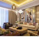GobekUsa Glass Chandelier: Modern Art Dining Room & Living Room Decor Lighting