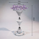 GobekUsa Crystal Lotus Candle Holder Home Decoration Crystal Flower Candlestick
