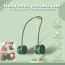 GobekUsa LED Hanging Neck Fan with Colorful Atmosphere Lights, 5th Gear USB Operation