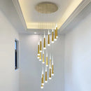 GobekUsa Elegant LED Ring Chandelier for Living Room Bedroom Kitchen Staircase Lighting