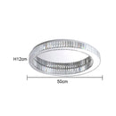 GobekUsa Crystal LED Chrome Ceiling Light Stainless Steel Art Lighting