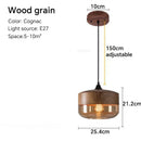 GobekUsa Glass Wood Chandelier LED Pendant Light Fixture for Living Dining Bedroom