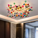 GobekUsa Leaf Agate Ceiling Lamp: Modern Nordic Jade Design for Living Room, Restaurant, Bedroom
