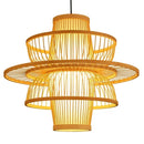 GobekUsa Bamboo Weave Pendant Lamp 30cm - Chinese Style Decor Lighting Fixtures