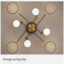 GobekUsa Gold Frame LED Remote Control Dimmable Ceiling Lamp for Living Room, Dining, Bedroom