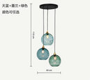 Nordic Water Grain Colored Glass Globe Pendant Light