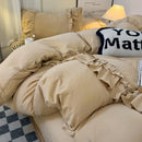 GobekUsa Lace Patchwork Duvet Cover Set, Soft Microfiber, Full Queen Size Bed Linen Pillowcase