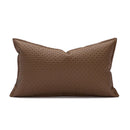 GobekUsa Brown Beige Faux Leather Cushion Cover 45x45cm for Home Sofa Living Room
