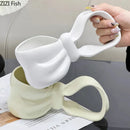GobekUsa Bowknot Ceramic Coffee Mug Tea Cup Juice Container