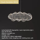 GobekUsa Cloud Pendant Lights: Industrial Loft Firefly Chandelier for Living Room, Bedroom, Staircase