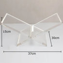 GobekUsa Acrylic Bookshelf Marble Base Organizer Modern Home Decor Shelf Magazine Holder