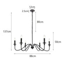 GobekUsa American Iron Chandelier Light for Living Room Kitchen Bedroom Study Candle Lighting