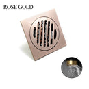 GobekUsa Brass Square Floor Drain 10x10cm for Bathroom Shower with Insect-Proof Deodorant