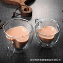 GobekUsa Heart Glass Mug Set: Double Wall Couple Cups for Tea, Coffee, Beer - Gift Drinkware