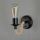 GobekUsa Hemp Rope Wall Lamp Retro Light Sconce for Living Room Stairs Vanity