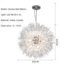 GobekUsa Dandelion Gold/Chrome Chandelier with Crystals, G9 Pendant Lights for Elegant Lighting