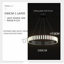 GobekUsa Lstre Modern Circle Chandelier for Bright 360° Lighting in Living Room, Bedroom, Kitchen