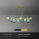 GobekUsa Luxe Copper Leaf LED Ceiling Chandelier for Home, Bedroom, and Dining Room