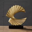 GobekUsa Golden Resin Abstract Sculpture for Modern Home & Office Decor