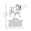 GobekUsa Cozy Canine Collection: Dog Poetry Poster featuring Lhasa, Sheepdog, Terrier, Bulldog, Tibetan, Yorkie